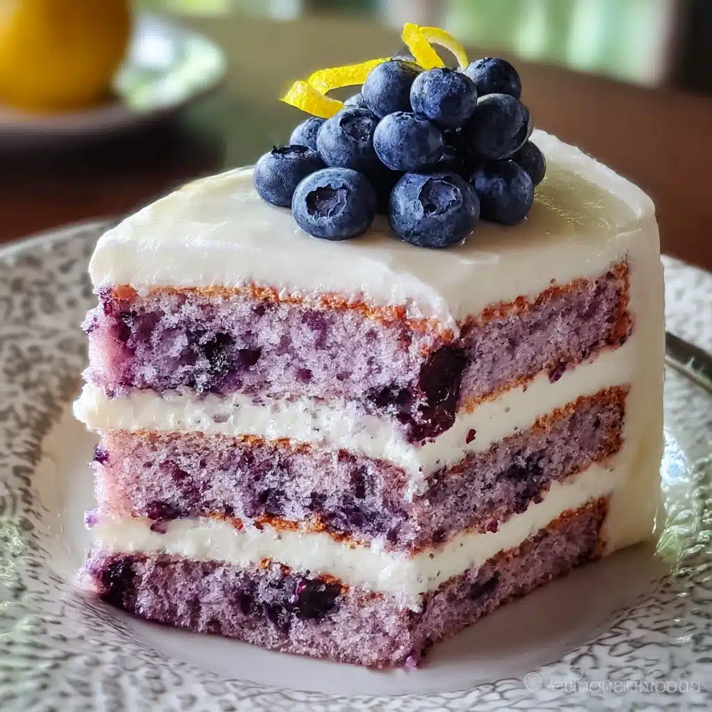 Blueberry Cake with Lemon Cream Cheese Frosting Recipe - Recipe Image