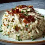 Dump-and-Bake Chicken Alfredo Rice Casserole Recipe