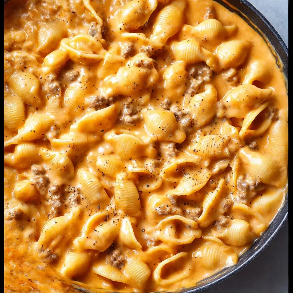 Creamy Beef and Shells Recipe - Recipe Image