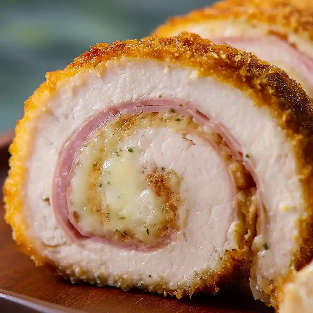 Crispy Creamy Chicken Cordon Bleu Recipe by Tasty Recipe - Recipe Image