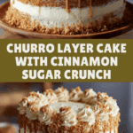 Churro Layer Cake with Cinnamon Sugar Crunch Recipe