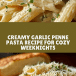 Creamy Garlic Penne Pasta Recipe