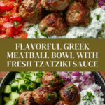 Greek Meatball Bowl with Tzatziki Recipe