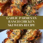 Ranch Garlic Parmesan Chicken Skewers Recipe