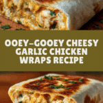 Ooey-Gooey Cheesy Garlic Chicken Wraps Recipe