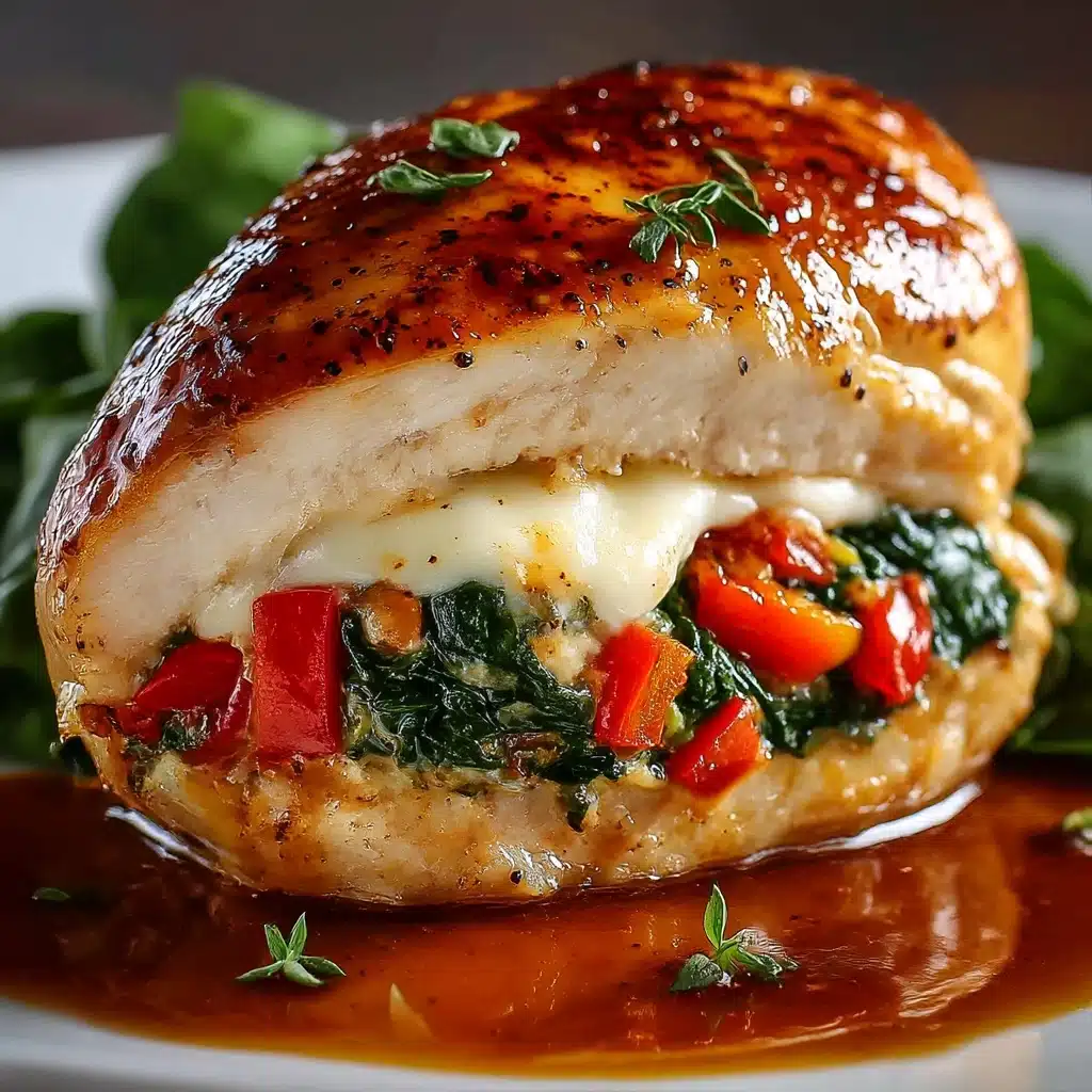 Roasted Red Pepper  Mozzarella Stuffed Chicken Recipe - Recipe Image