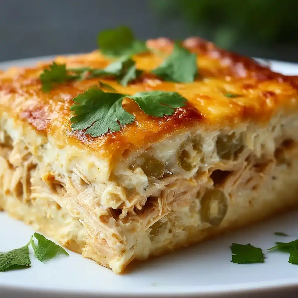 Easy Green Chile Chicken Enchilada Casserole - Recipe Image