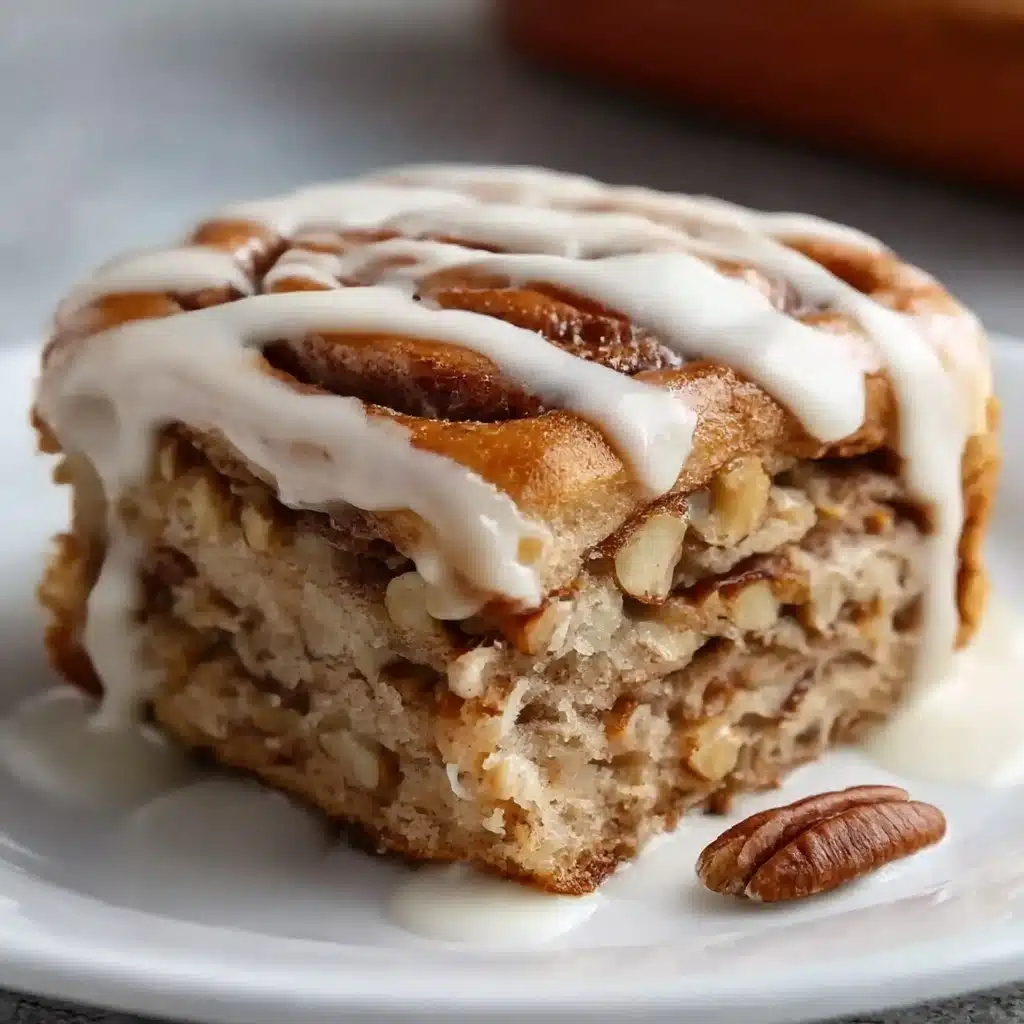 High-Protein Cinnamon Roll Baked Oatmeal Recipe - Recipe Image