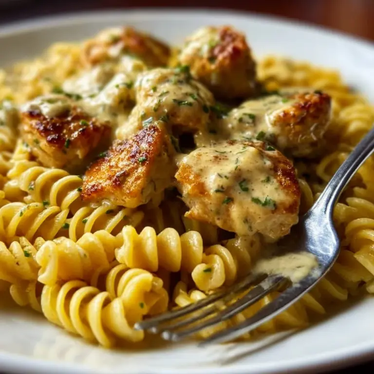 Creamy Garlic Parmesan Chicken with Cheesy Twisted Pasta Recipe