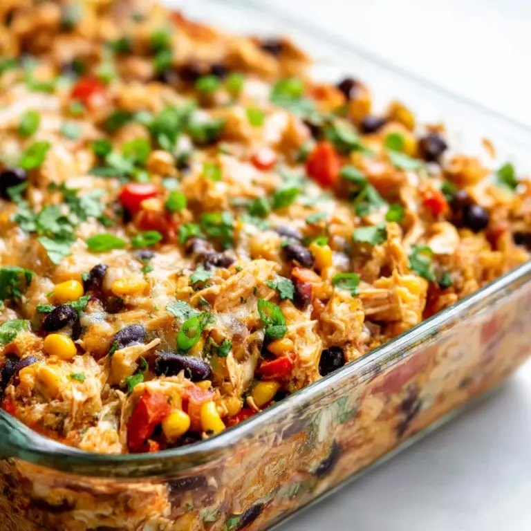Easy Chicken Burrito Casserole Recipe