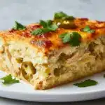 Easy Green Chile Chicken Enchilada Casserole