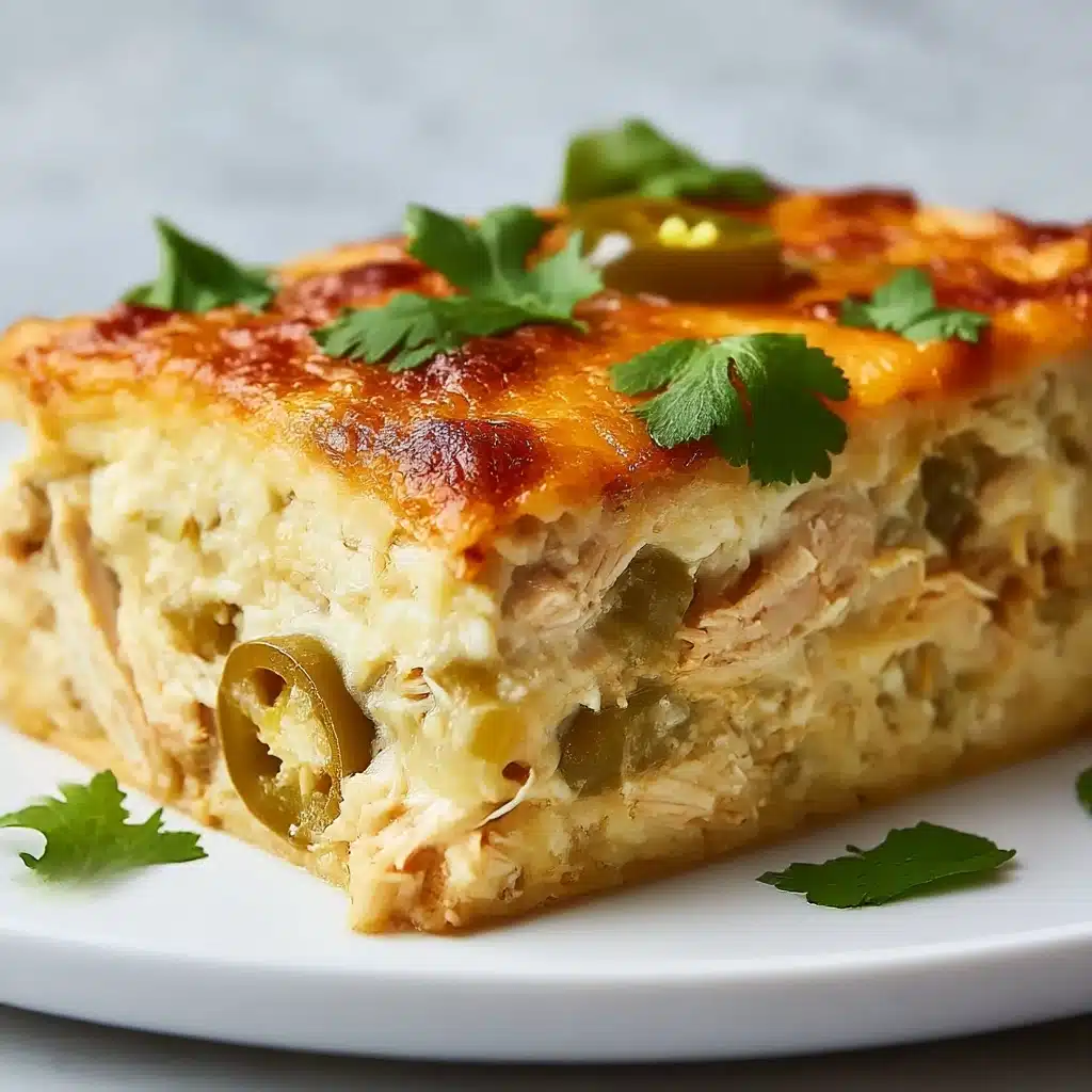 Easy Green Chile Chicken Enchilada Casserole