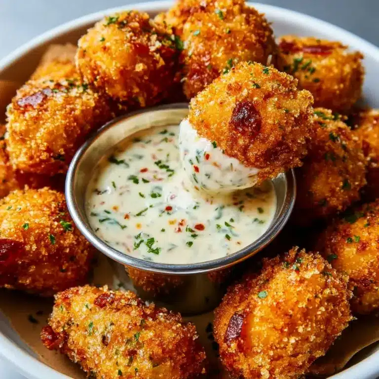 Cheesy Jalapeño Ranch Chicken Poppers with a Creamy Dip Recipe