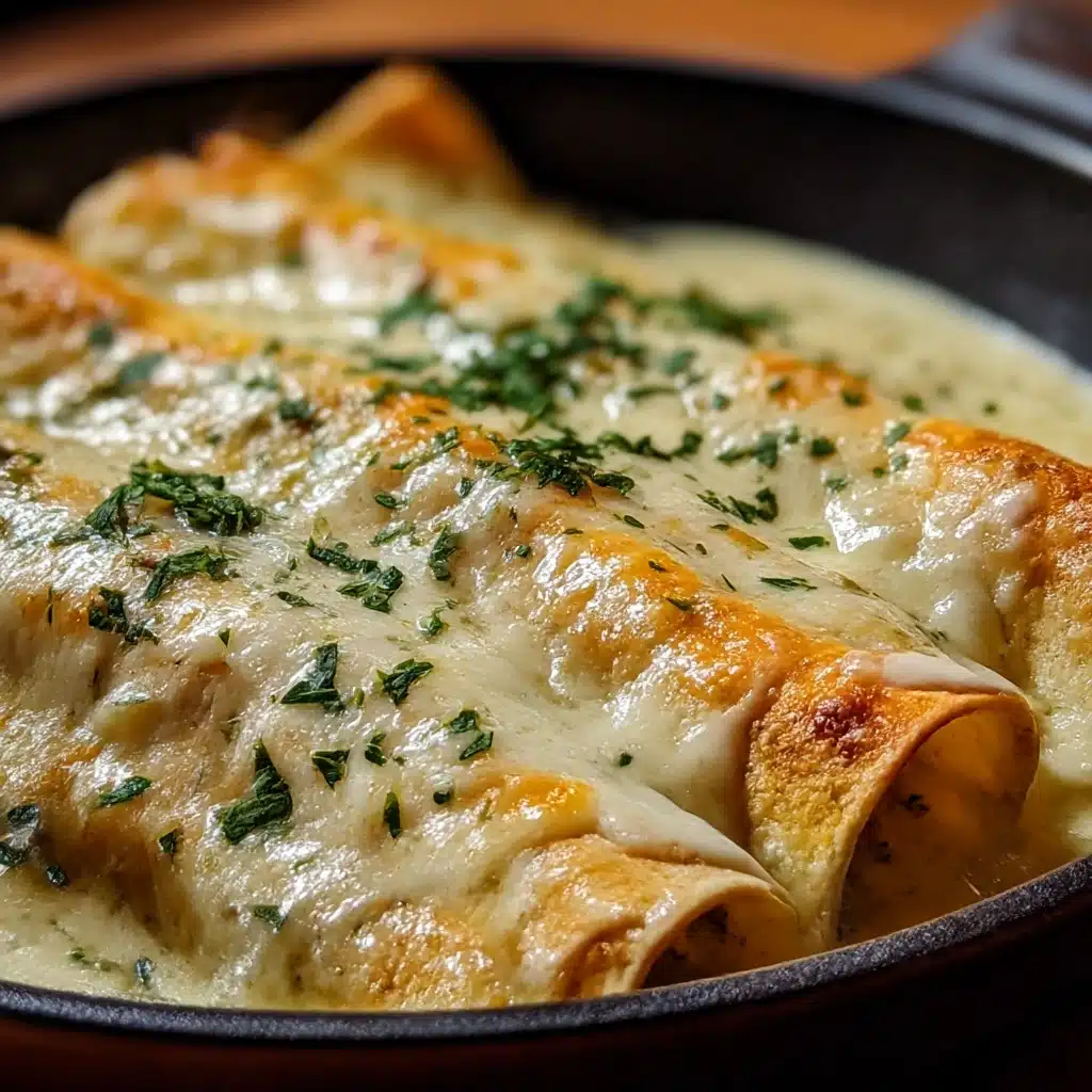 CHICKEN ENCHILADAS WITH SOUR CREAM WHITE SAUCE Recipe