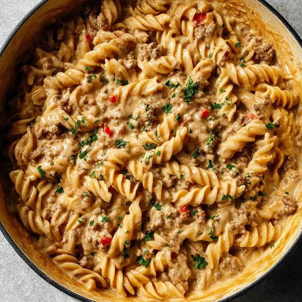 Stovetop Creamy Ground Beef Pasta RecipeIngredients Recipe - Recipe Image