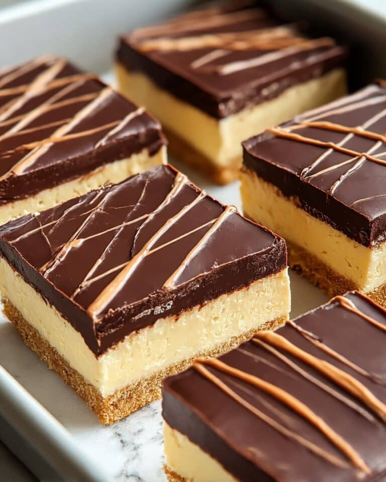 No-Bake Buckeye Cheesecake Bars Recipe