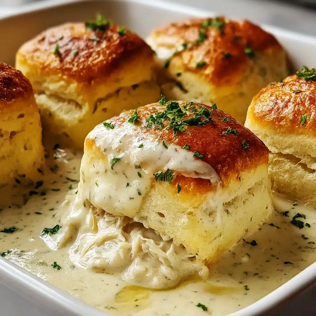 Chicken Pillows with Creamy Parmesan Sauce for Cozy Nights Recipe - Recipe Image