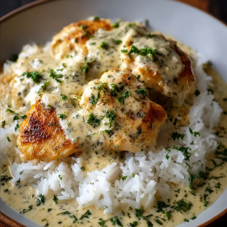 Creamy Smothered Chicken And Rice Recipe
