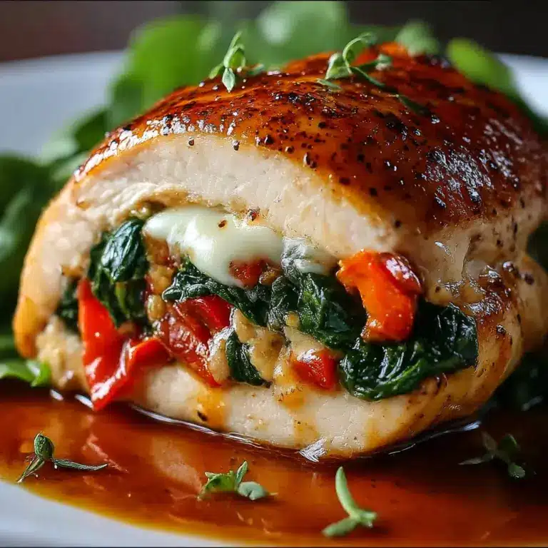 Roasted Red Pepper Mozzarella Stuffed Chicken Recipe