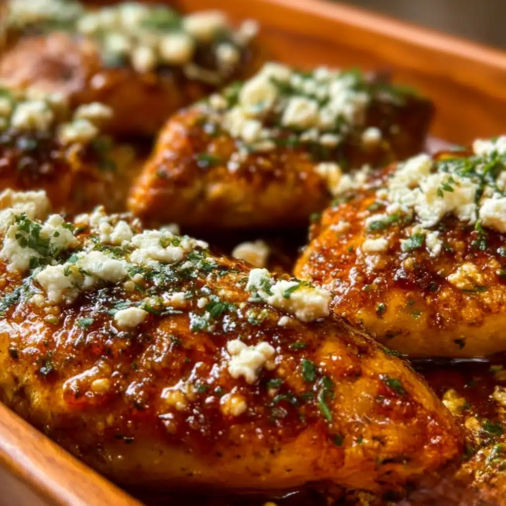 Hot Honey Infused Feta Chicken Recipe - Recipe Image