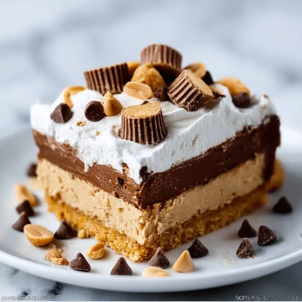 No-Bake Peanut Butter Lasagna Recipe - Recipe Image