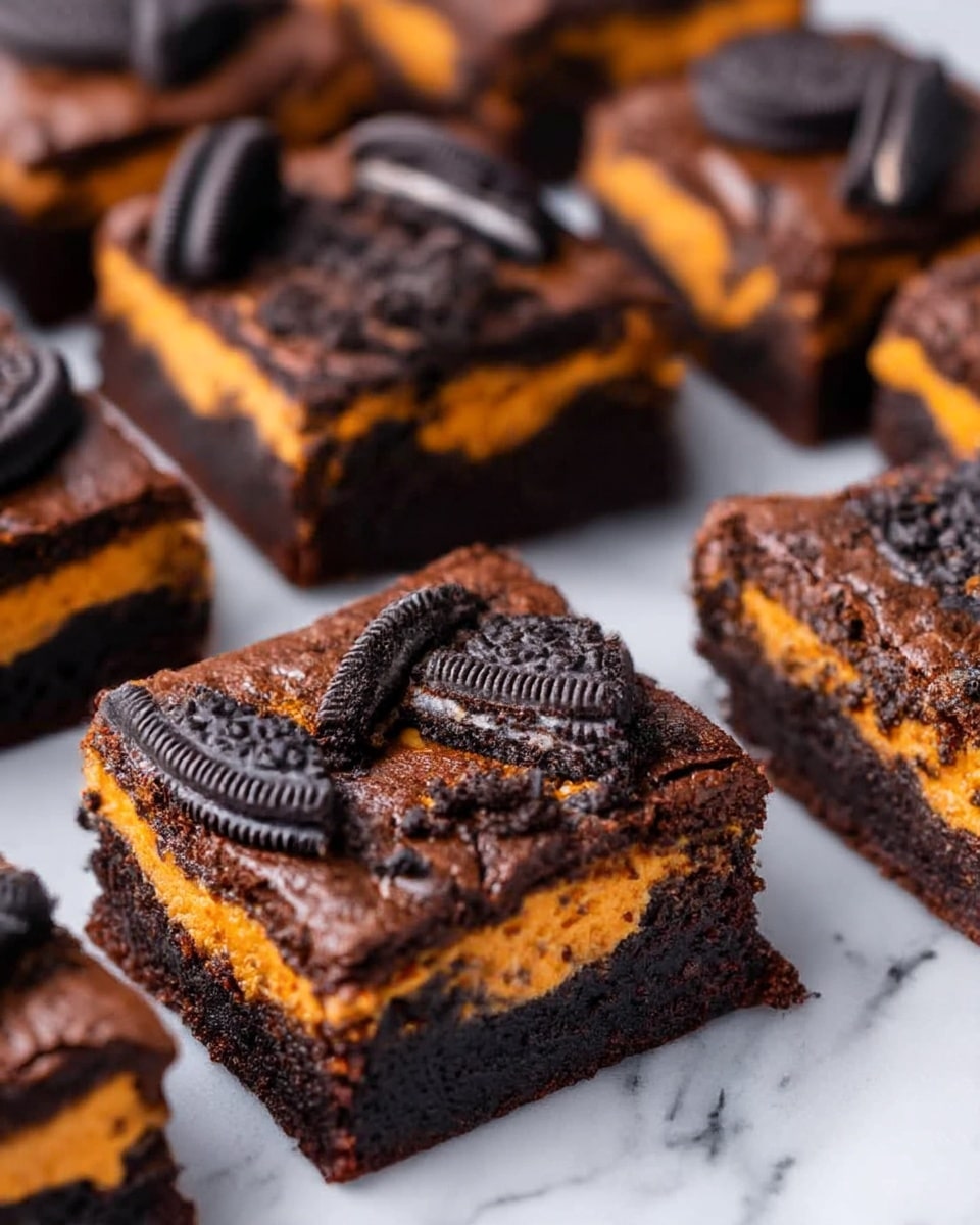 Halloween Oreo Stuffed Brownies Recipe