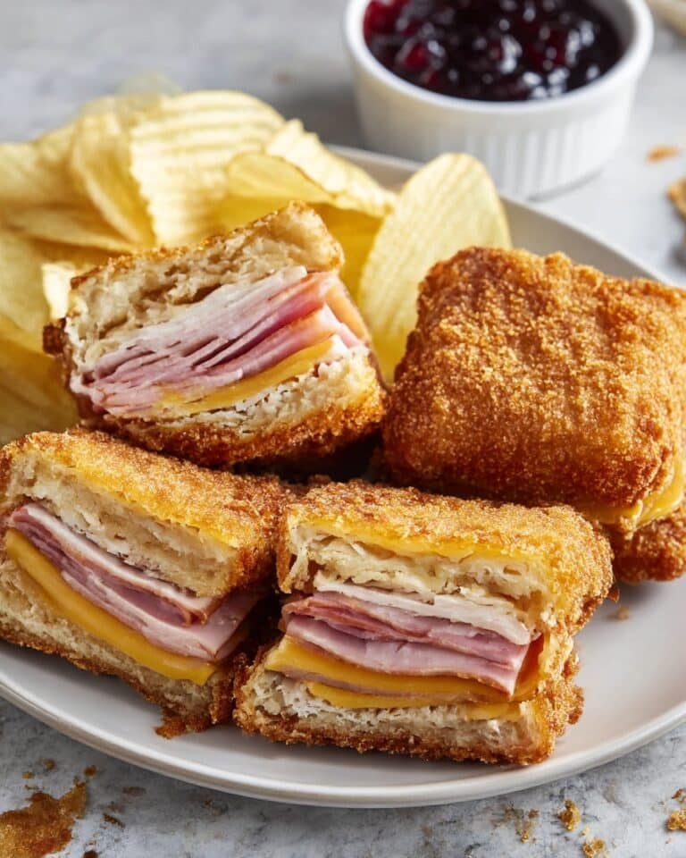 Monte Cristo Sandwich with Raspberry Preserves and Honey Mustard Recipe