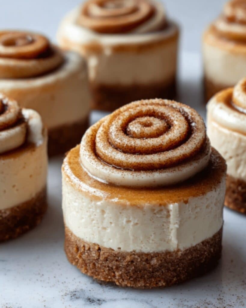Mini Cinnamon Roll Cheesecakes Recipe