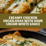 CHICKEN ENCHILADAS WITH SOUR CREAM WHITE SAUCE Recipe