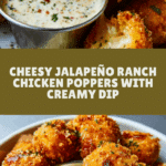 Cheesy Jalapeño Ranch Chicken Poppers with a Creamy Dip Recipe