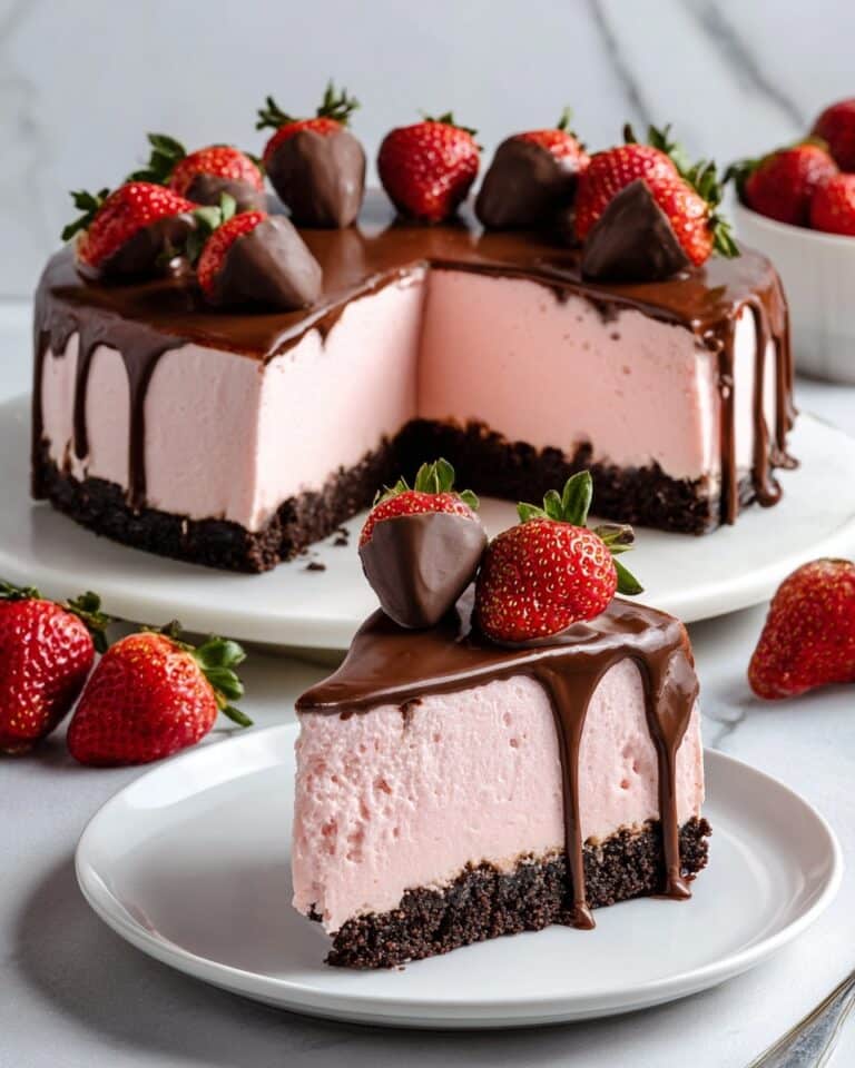 Chocolate Covered Strawberry Cheesecake Recipe