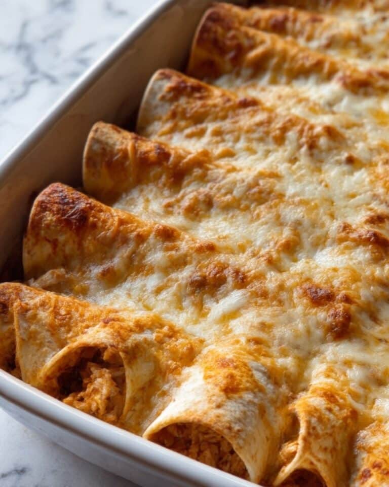 38g Protein Chicken Enchiladas with Dreamy White Sauce Recipe