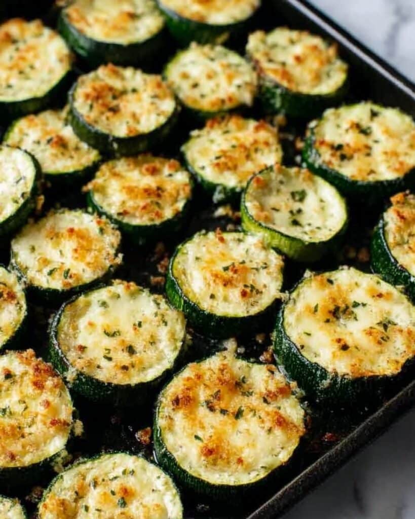 Air Fryer Parmesan Crusted Zucchini Slices Recipe