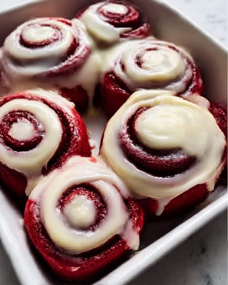Red Velvet Cinnamon Rolls with Cream Cheese Frosting Recipe