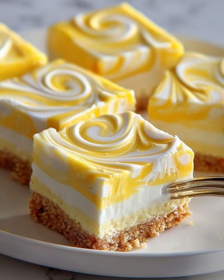 Best Lemon Marbled Cheesecake Bars Recipe