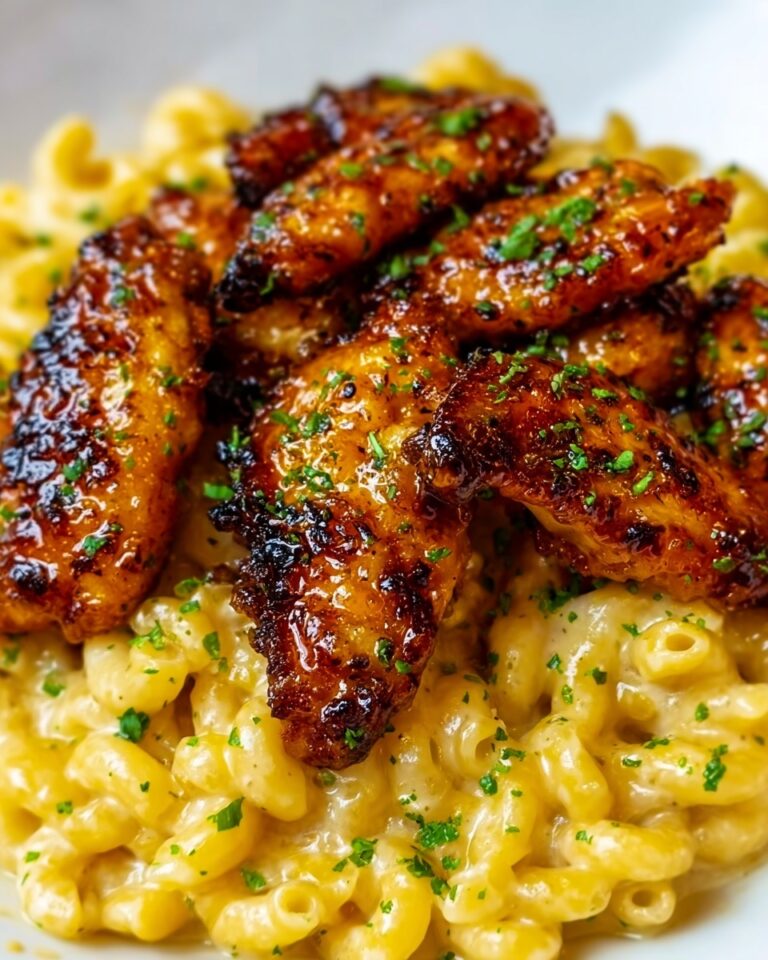 Sweet & Spicy Honey Pepper Chicken with Creamy Mac & Cheese Recipe