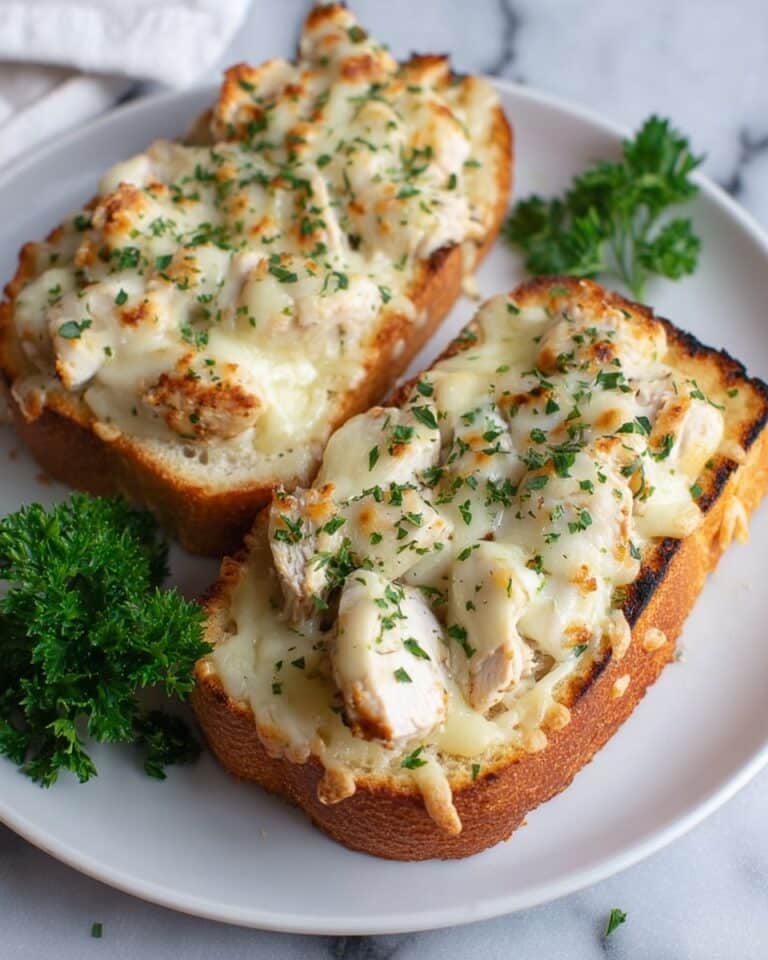 Irresistible Chicken Alfredo Garlic Bread Recipe