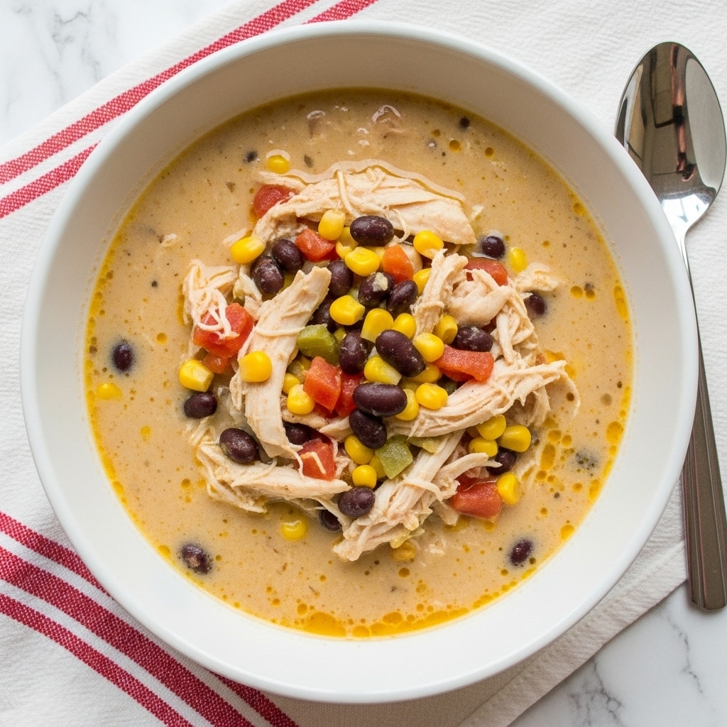Easy Crock Pot Cream Cheese Chicken Chili Recipe