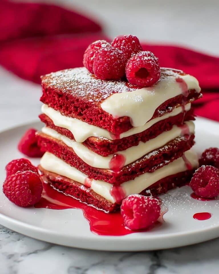 Red Velvet French Toast with Cream Cheese Filling Recipe