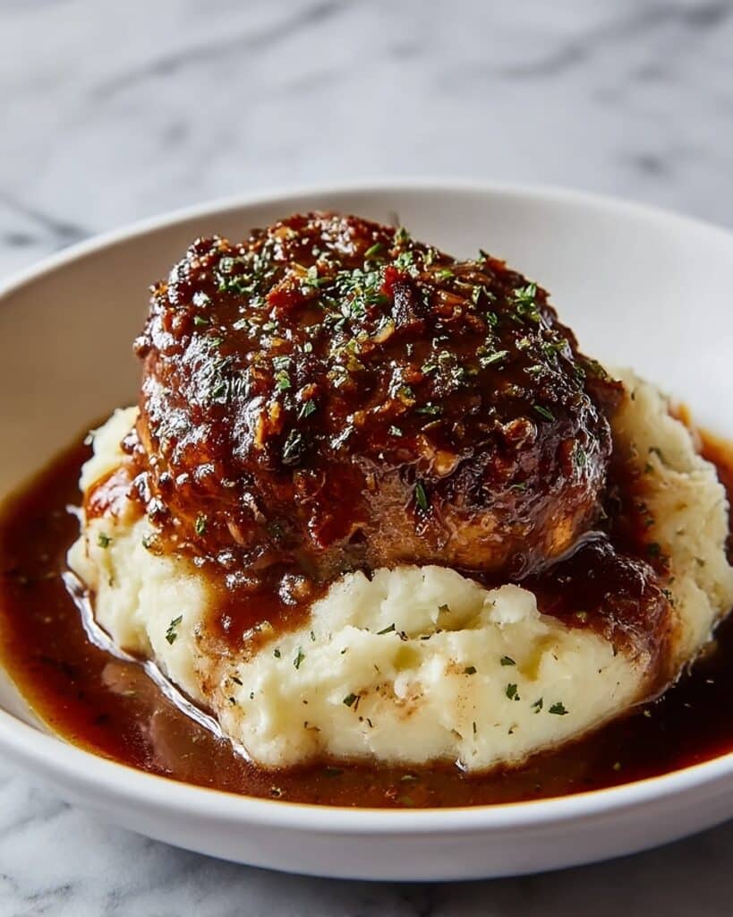 Garlic Herb Chicken with Caramelized Balsamic Glaze and Creamy Mashed Potatoes Recipe