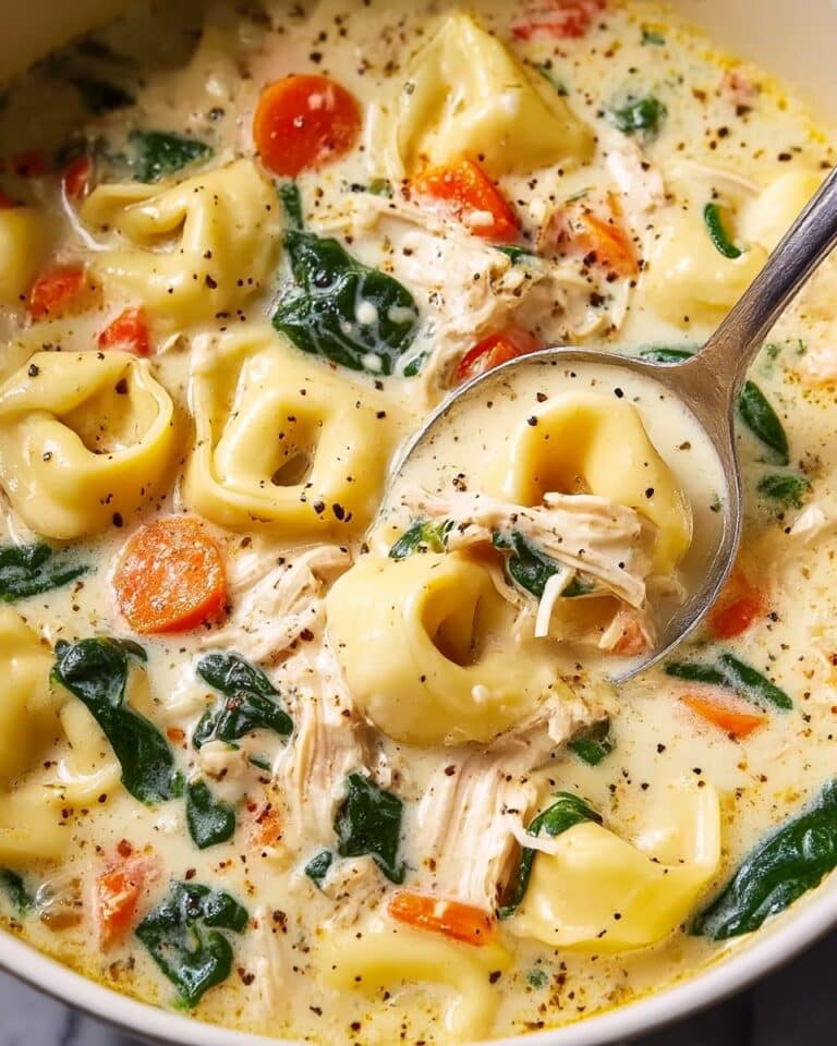 Easy & Creamy Chicken Tortellini Soup (40-Minutes) Recipe