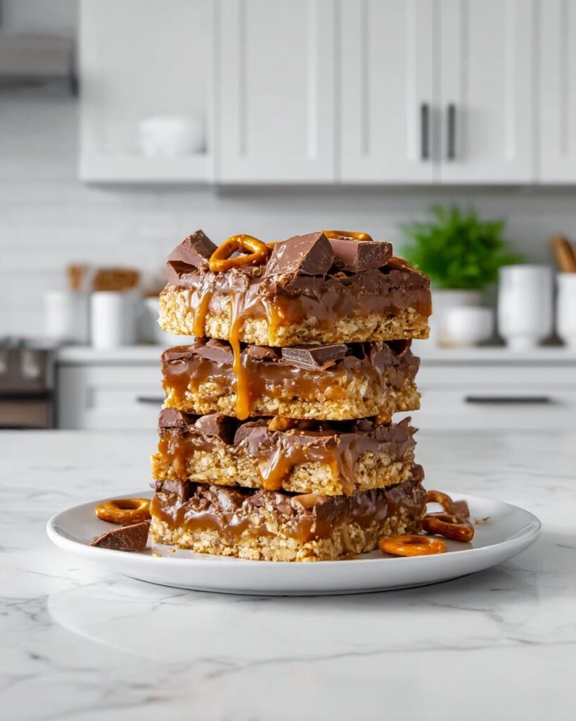 Caramel Chocolate Crunch Bars Recipe