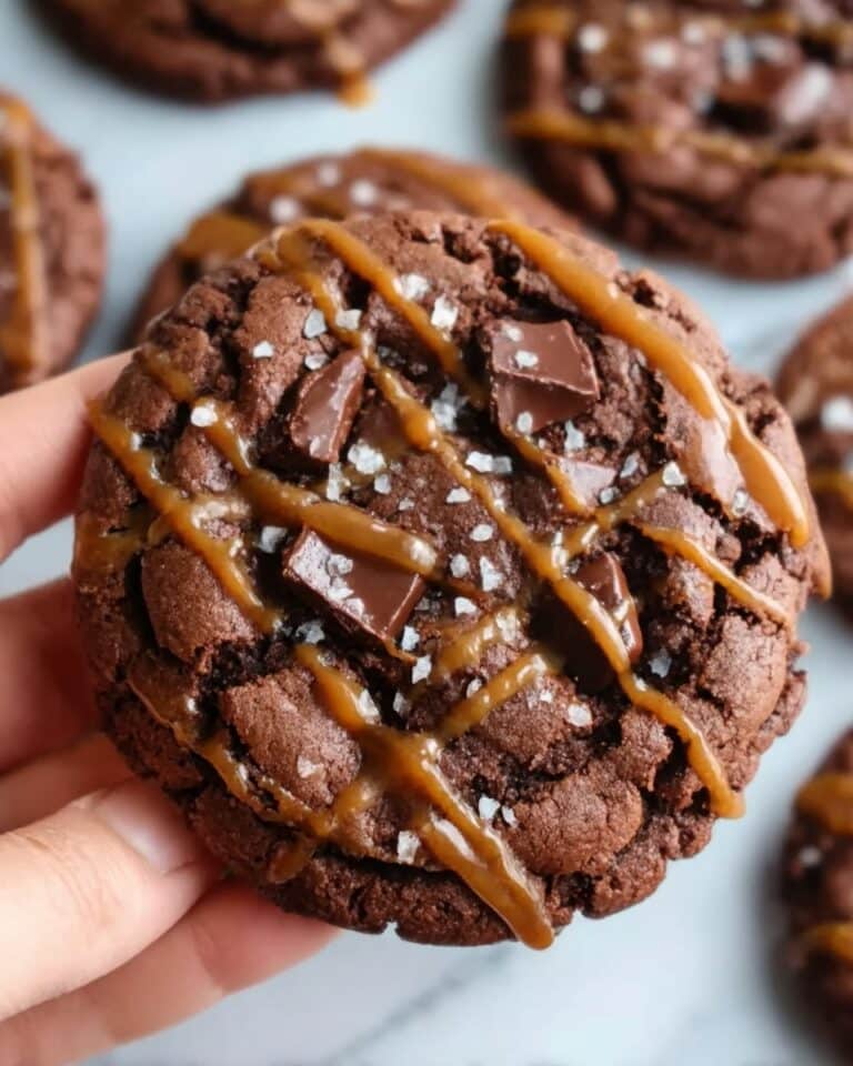 Double Chocolate Salted Caramel Cookies Recipe