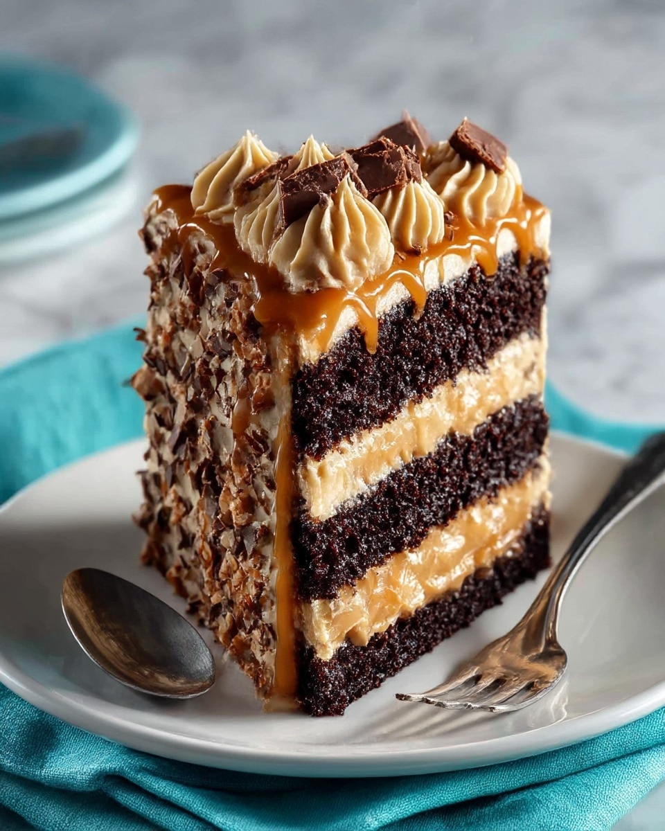 Chocolate Caramel Toffee Crunch Cake Recipe