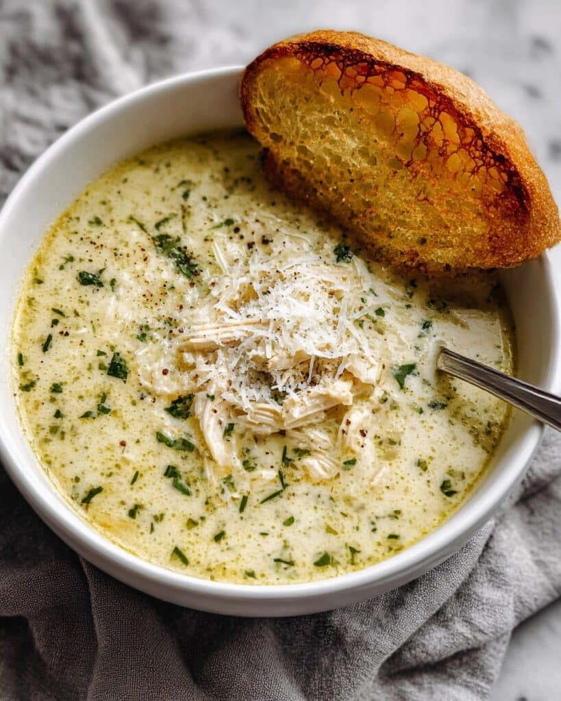 Garlic Parmesan Chicken Soup Recipe