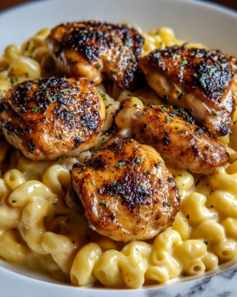 Sweet and Spicy Honey Pepper Chicken with Macaroni and Cheese Recipe
