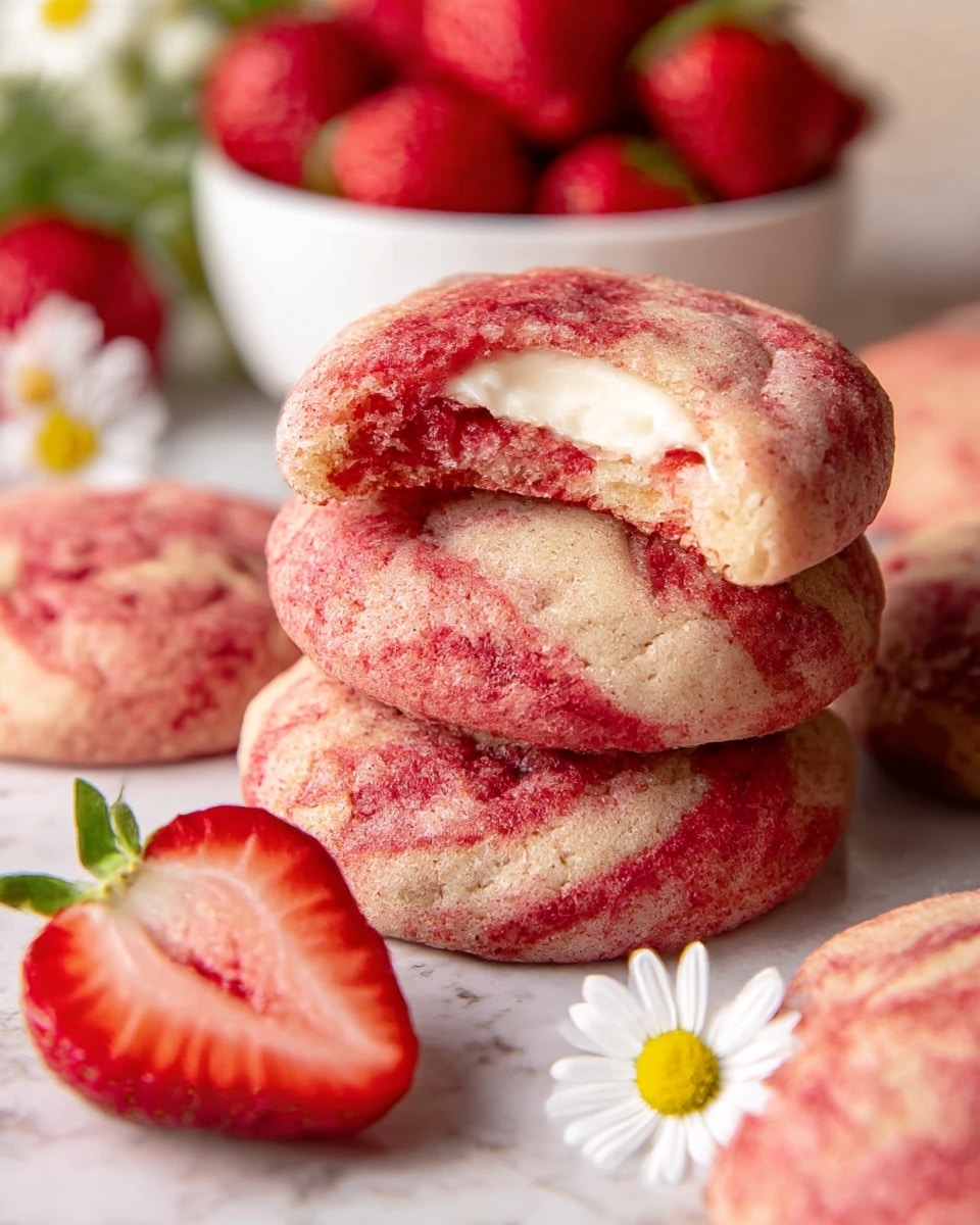 Raspberry Cookies with Homemade Raspberry Syrup Recipe - Recipe Image