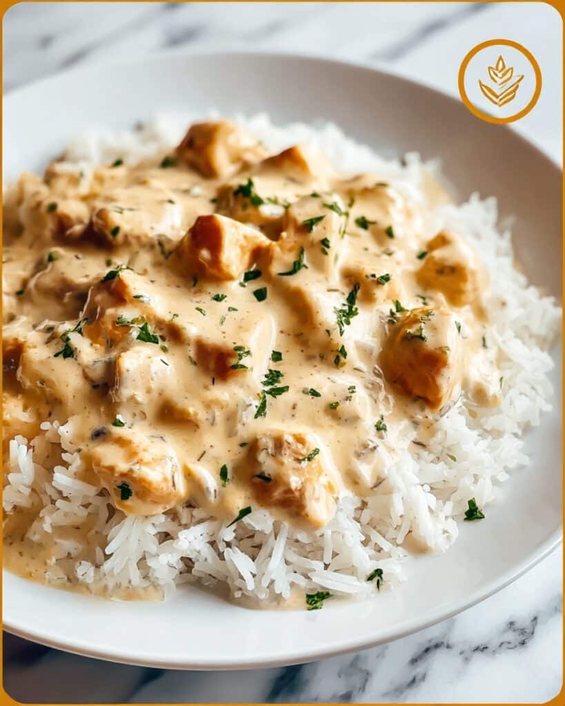 Creamy Smothered Chicken and Rice Recipe