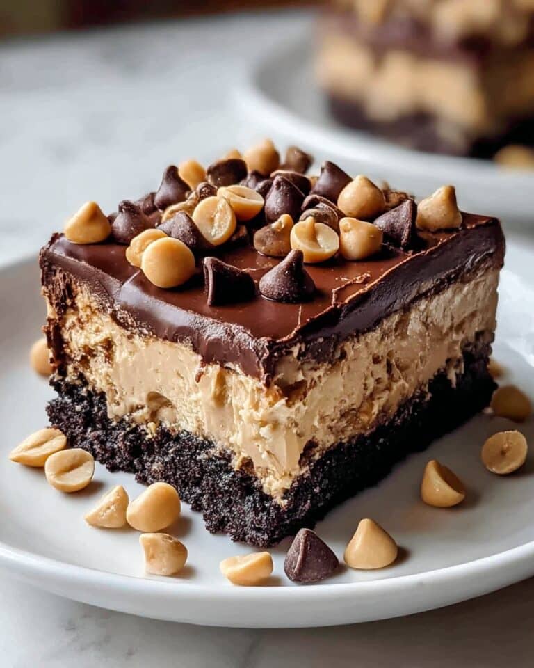 Chocolate Peanut Butter Poke Cake Recipe