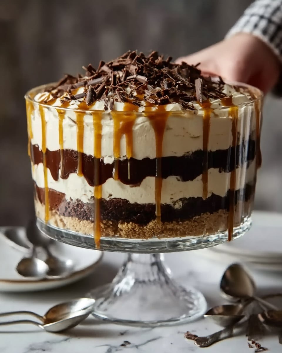 Caramel Cheesecake Brownie Trifle Recipe